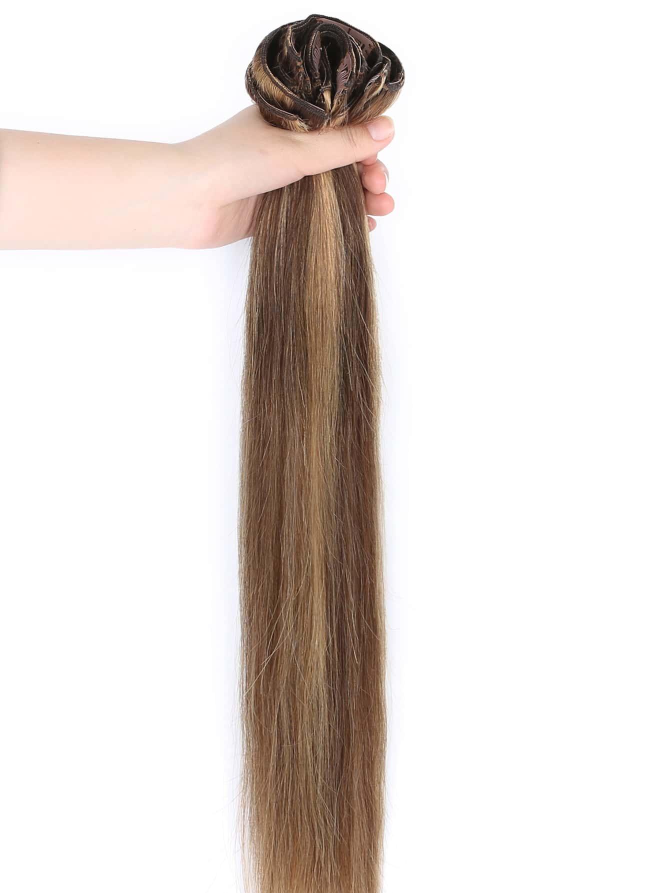 EM 8pcs Clip In Straight Human Hair - ShopEbonyMonique