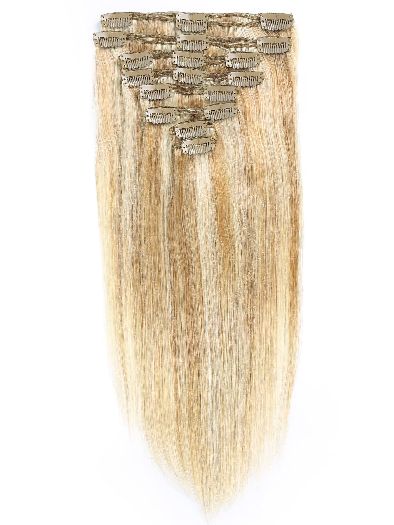 EM 8pcs Clip In Straight Human Hair - ShopEbonyMonique