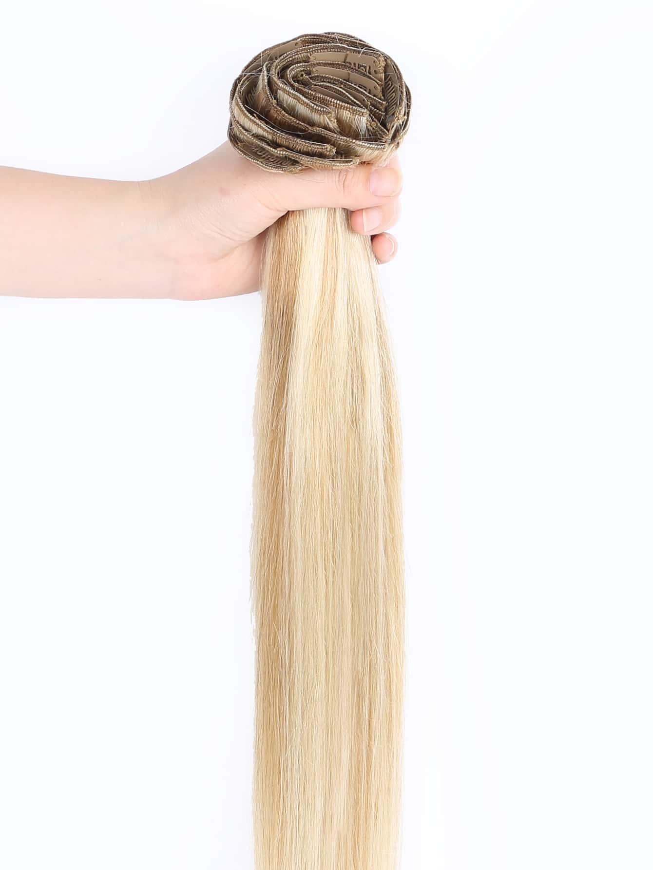 EM 8pcs Clip In Straight Human Hair - ShopEbonyMonique