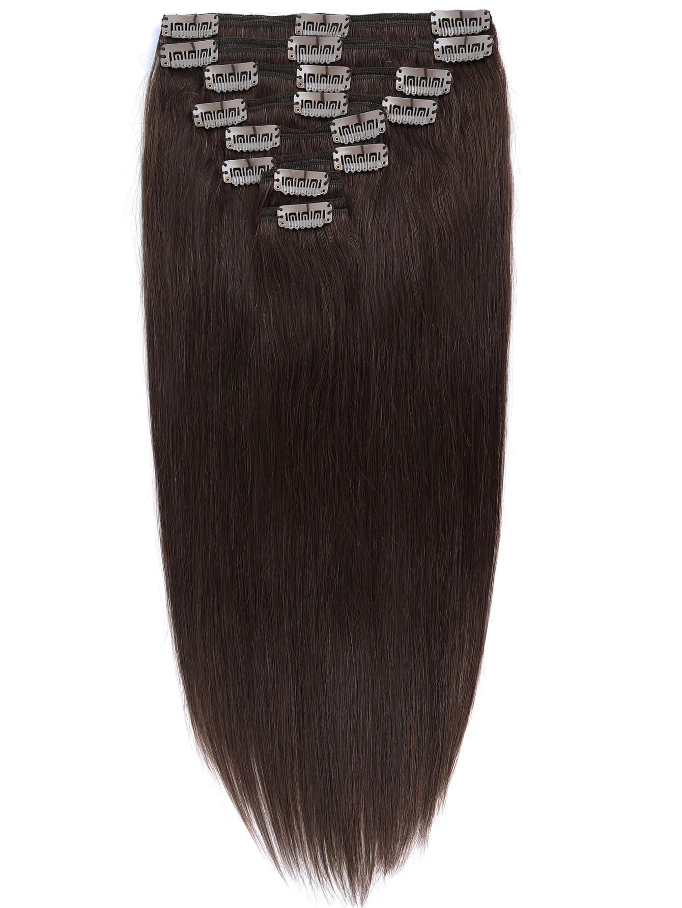 EM 8pcs Clip In Straight Human Hair - ShopEbonyMonique