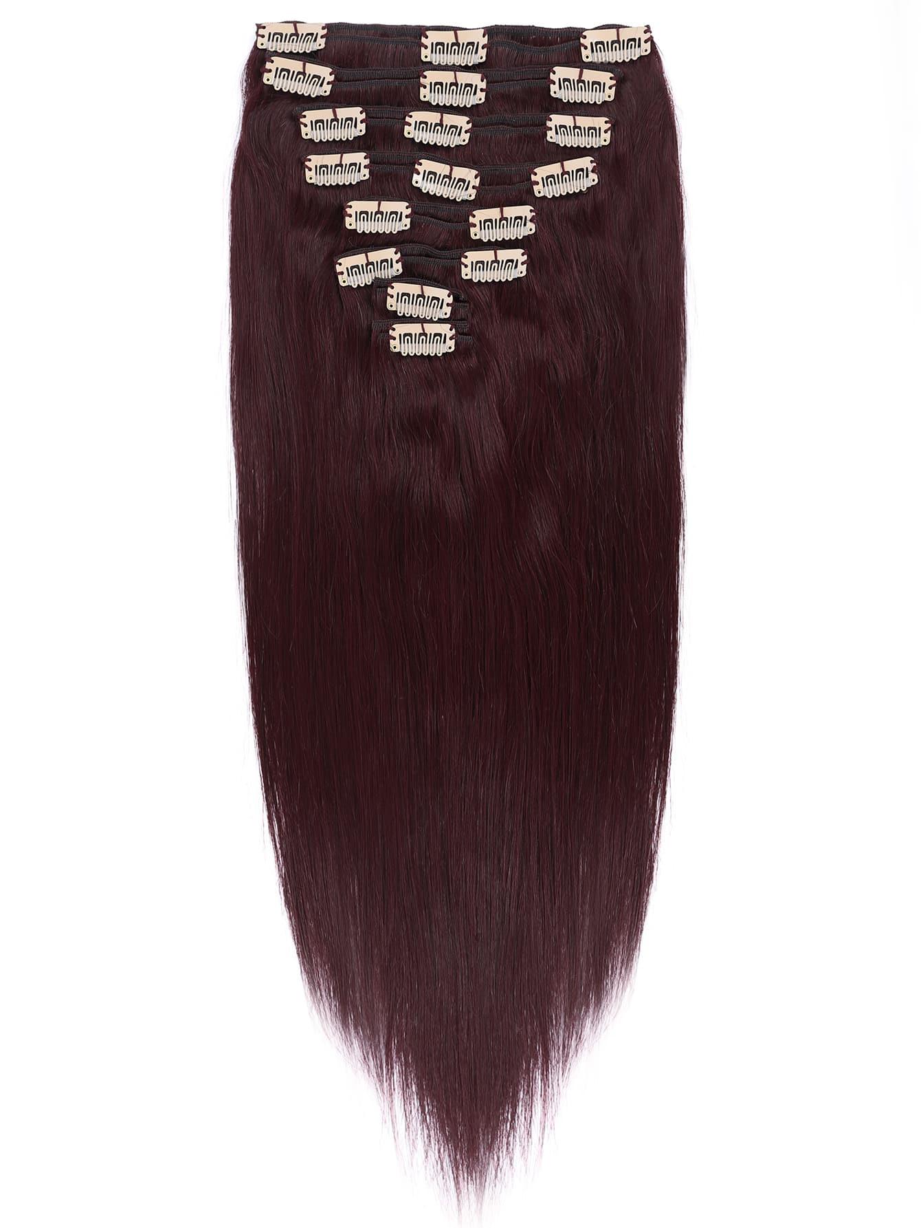 EM 8pcs Clip In Straight Human Hair - ShopEbonyMonique