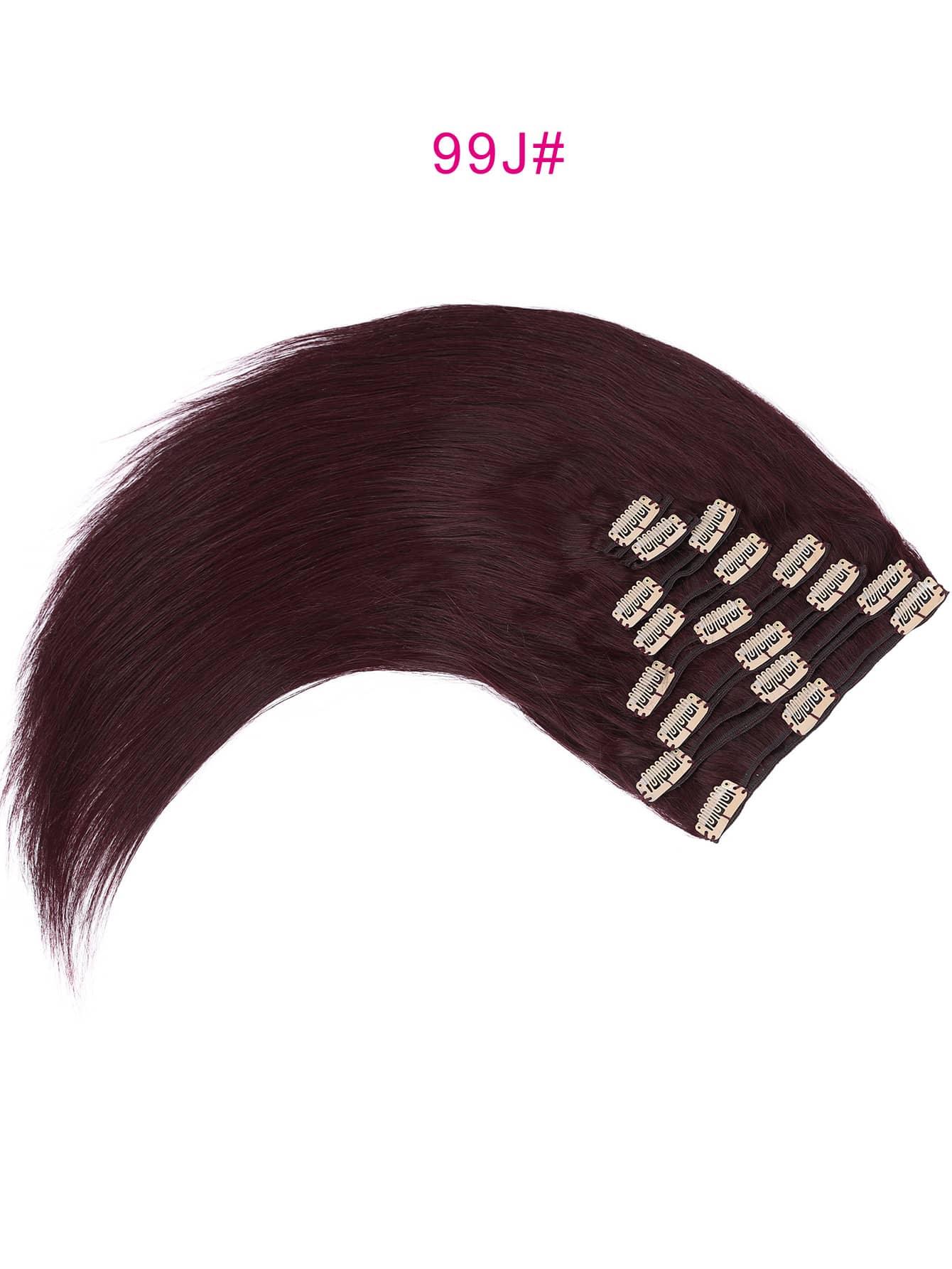 EM 8pcs Clip In Straight Human Hair - ShopEbonyMonique