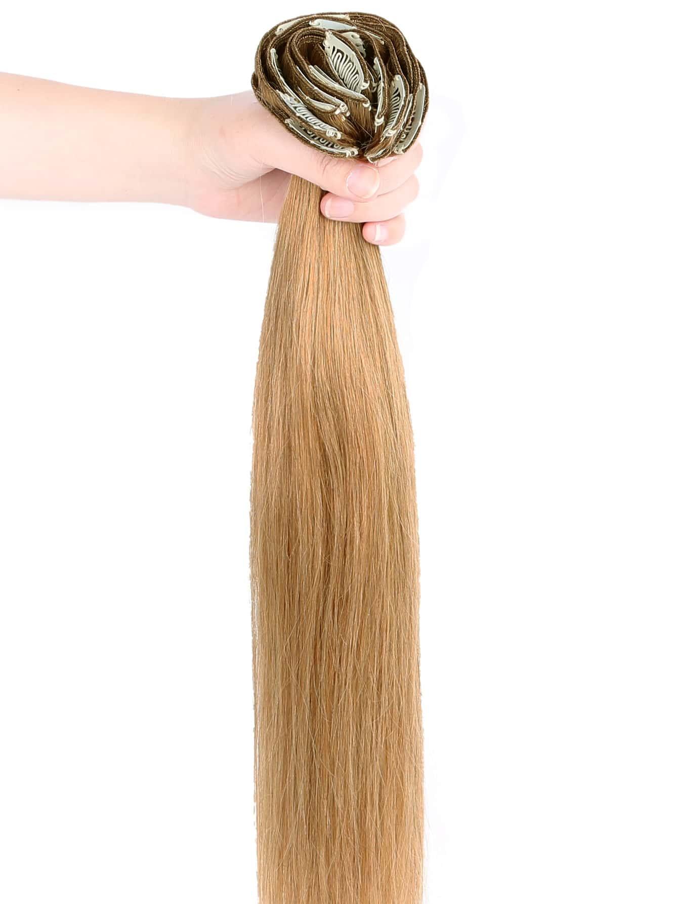 EM 8pcs Clip In Straight Human Hair - ShopEbonyMonique