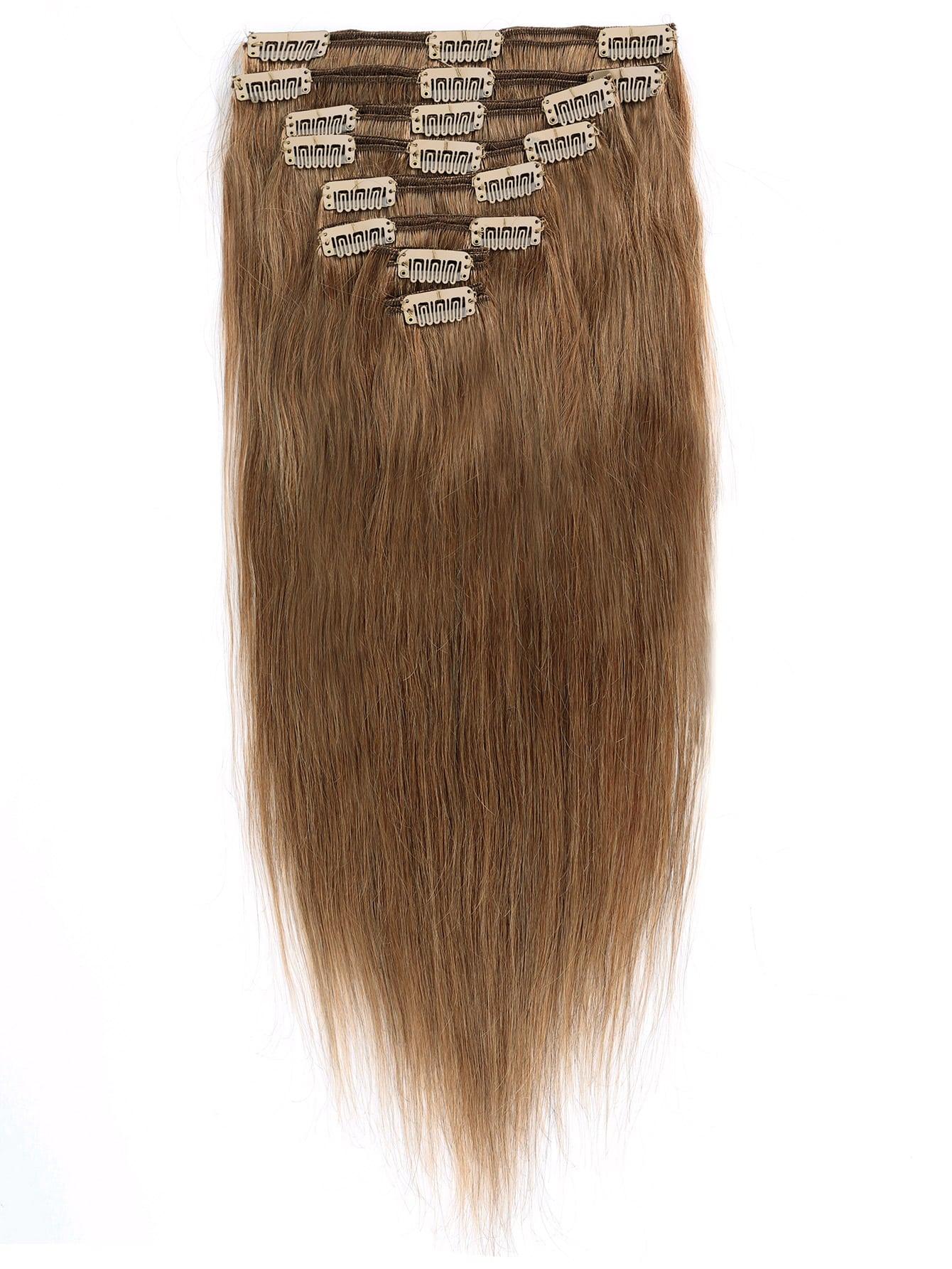 EM 8pcs Clip In Straight Human Hair - ShopEbonyMonique