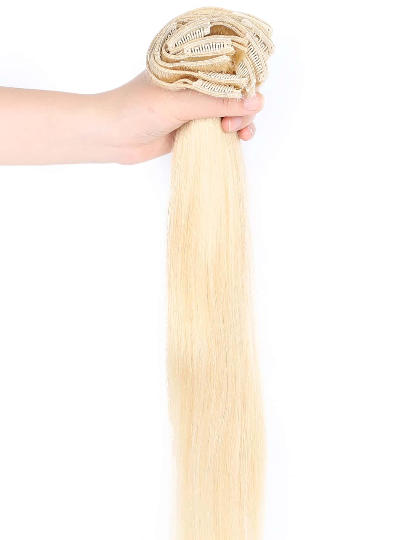 EM 8pcs Clip In Straight Human Hair - ShopEbonyMonique