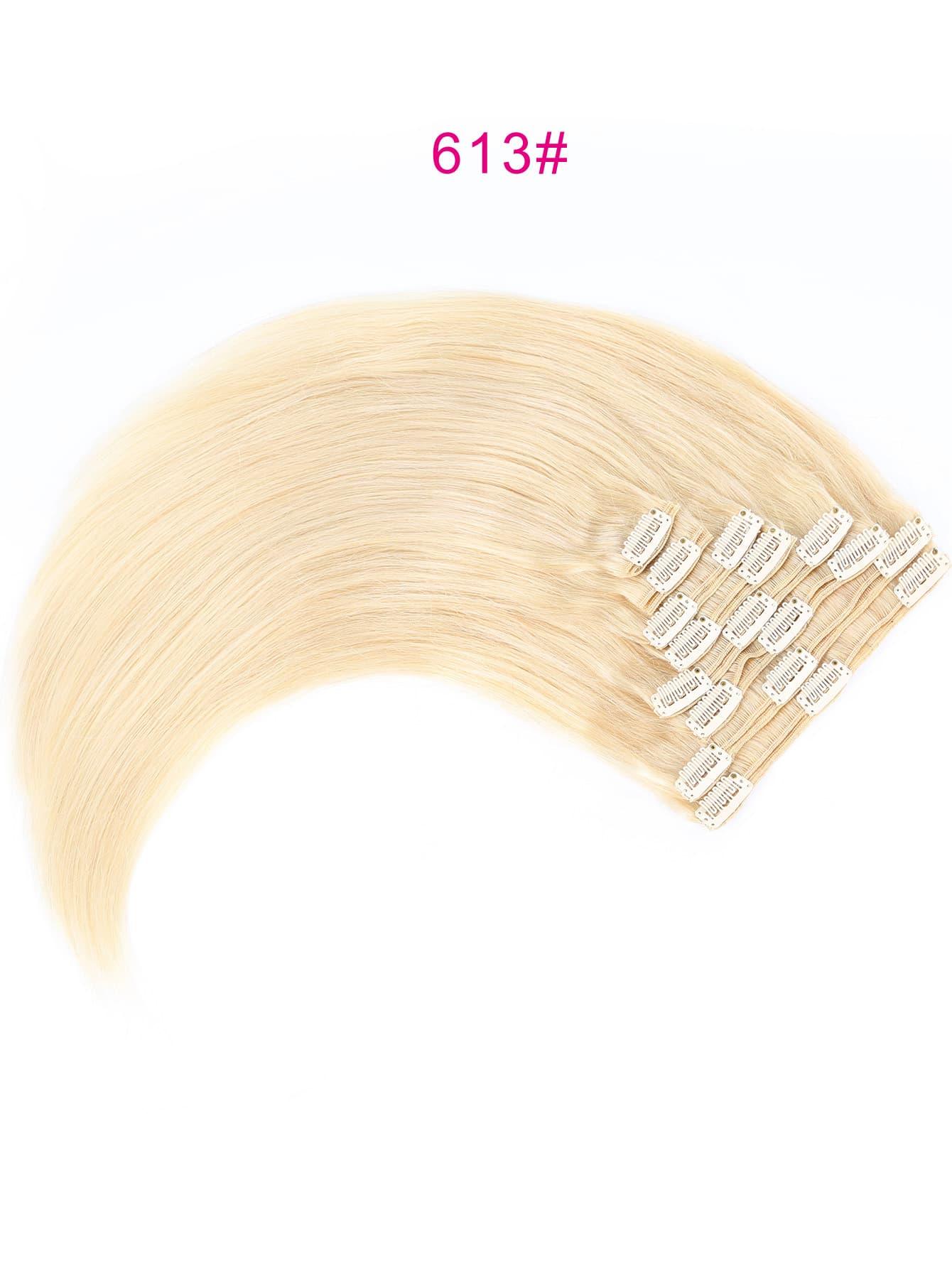 EM 8pcs Clip In Straight Human Hair - ShopEbonyMonique