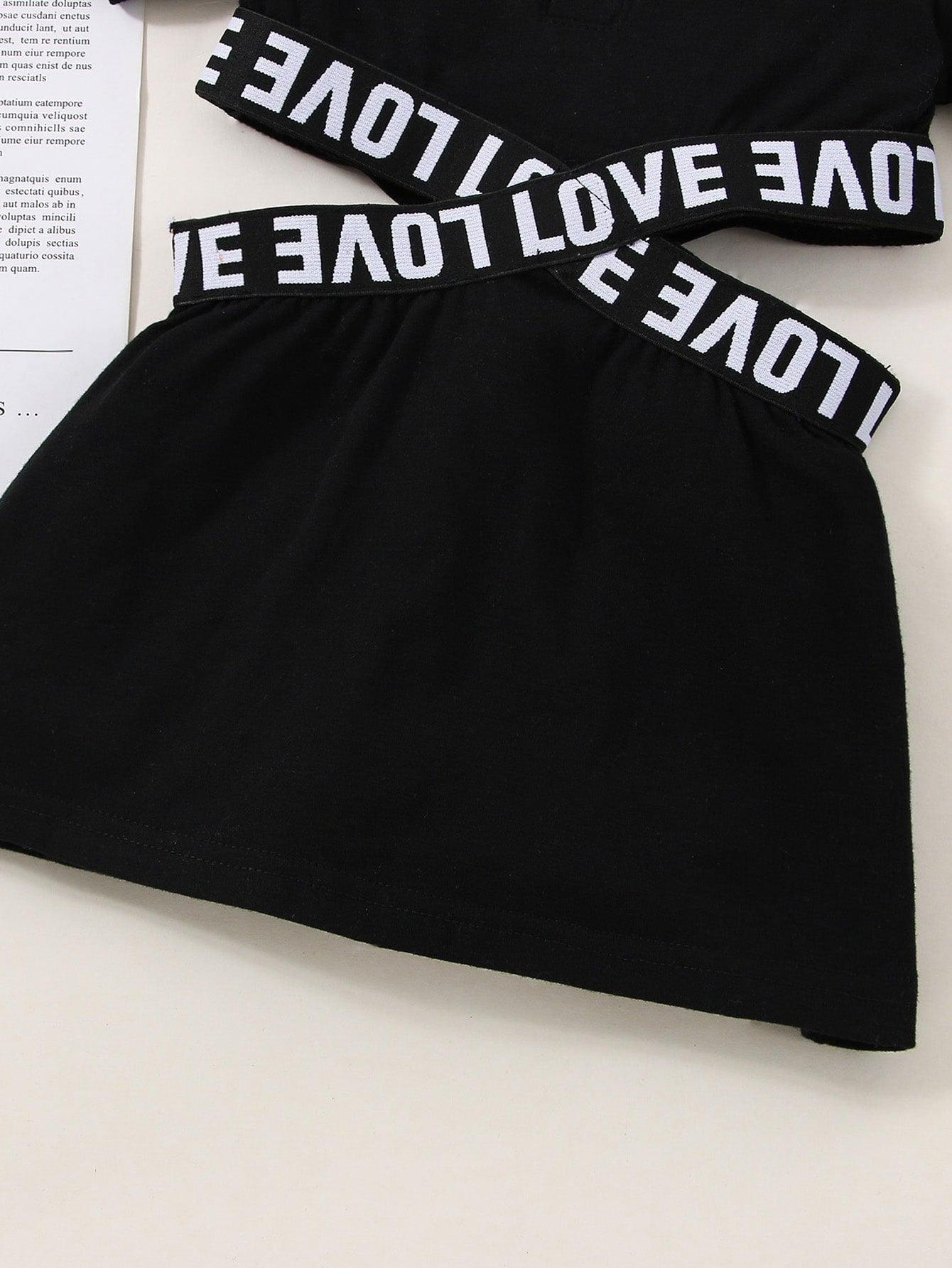 Ke'mora Baby Letter Tape Dress - ShopEbonyMonique