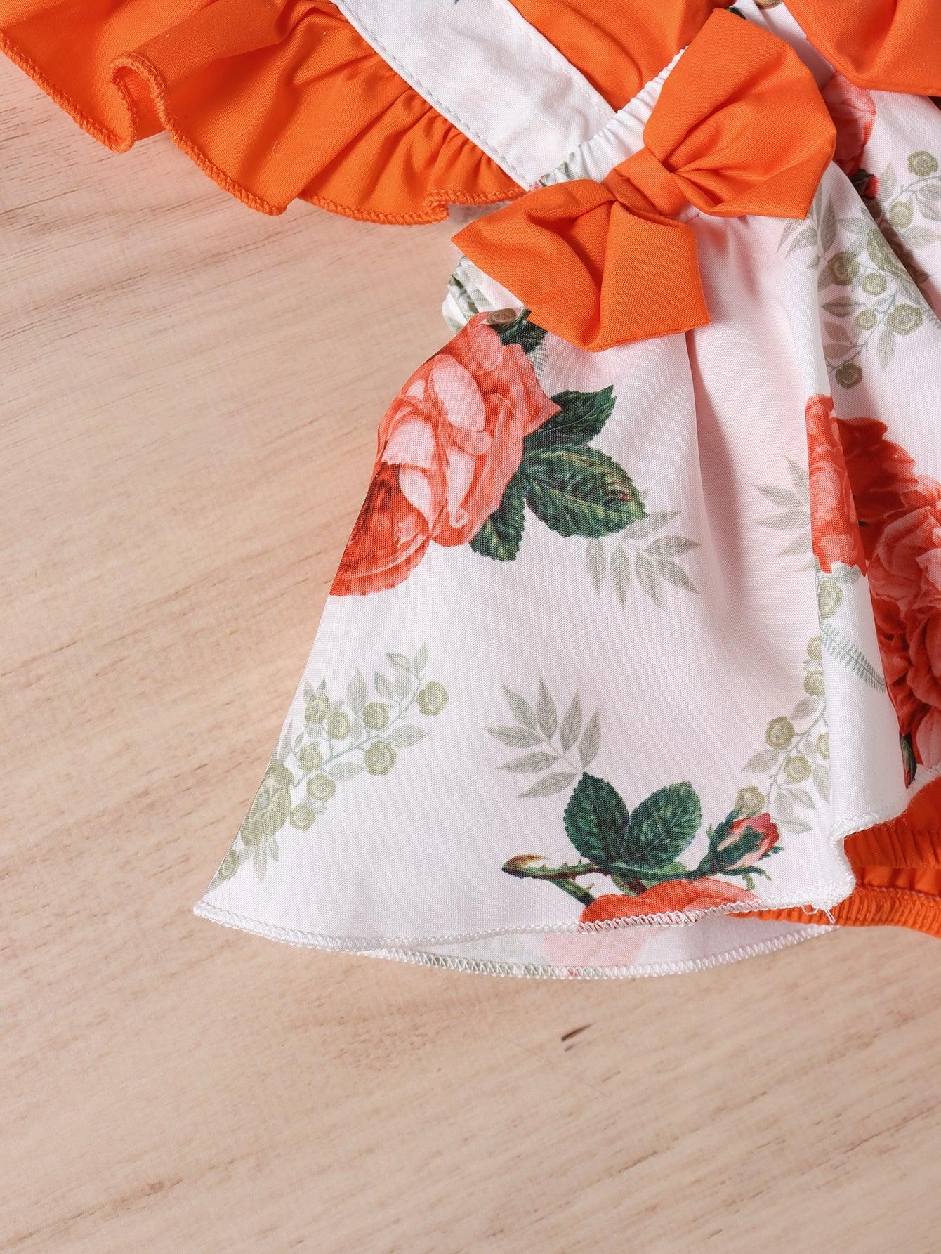 Ke'mora Baby Floral Bodysuit & Headband - ShopEbonyMonique