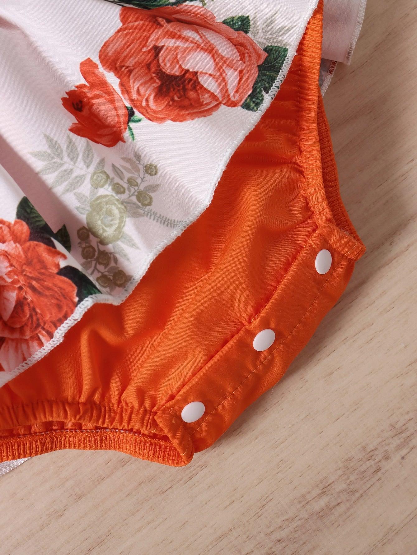 Ke'mora Baby Floral Bodysuit & Headband - ShopEbonyMonique