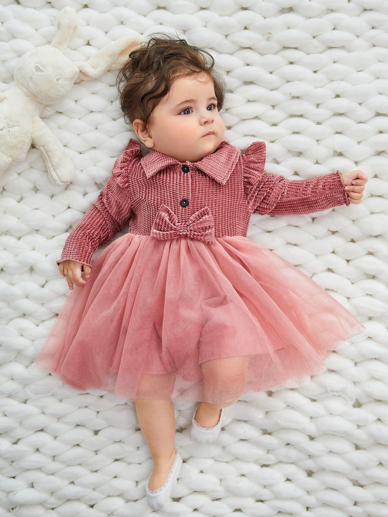 Ke'mora Baby Bow Velvet Dress - ShopEbonyMonique