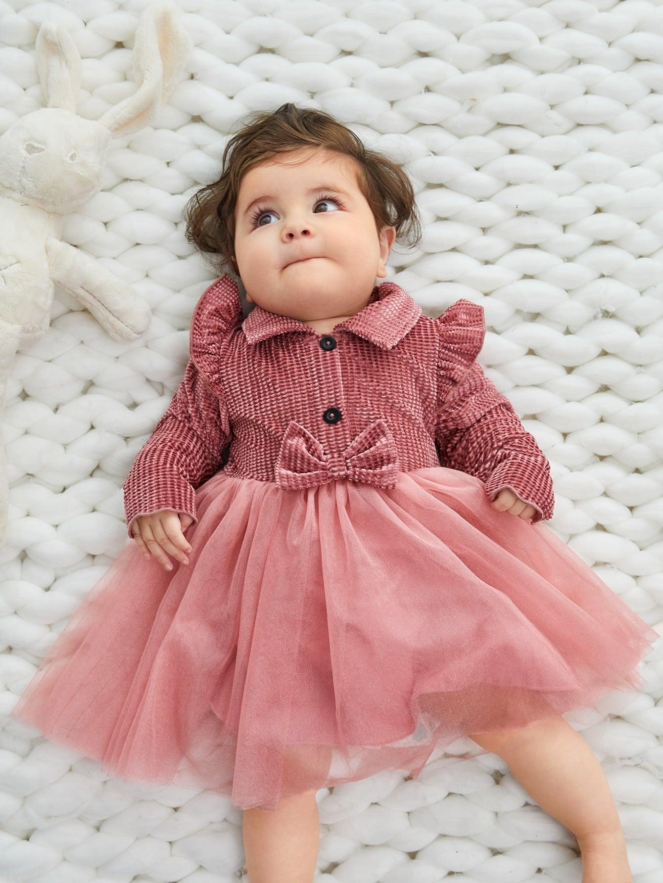 Ke'mora Baby Bow Velvet Dress - ShopEbonyMonique