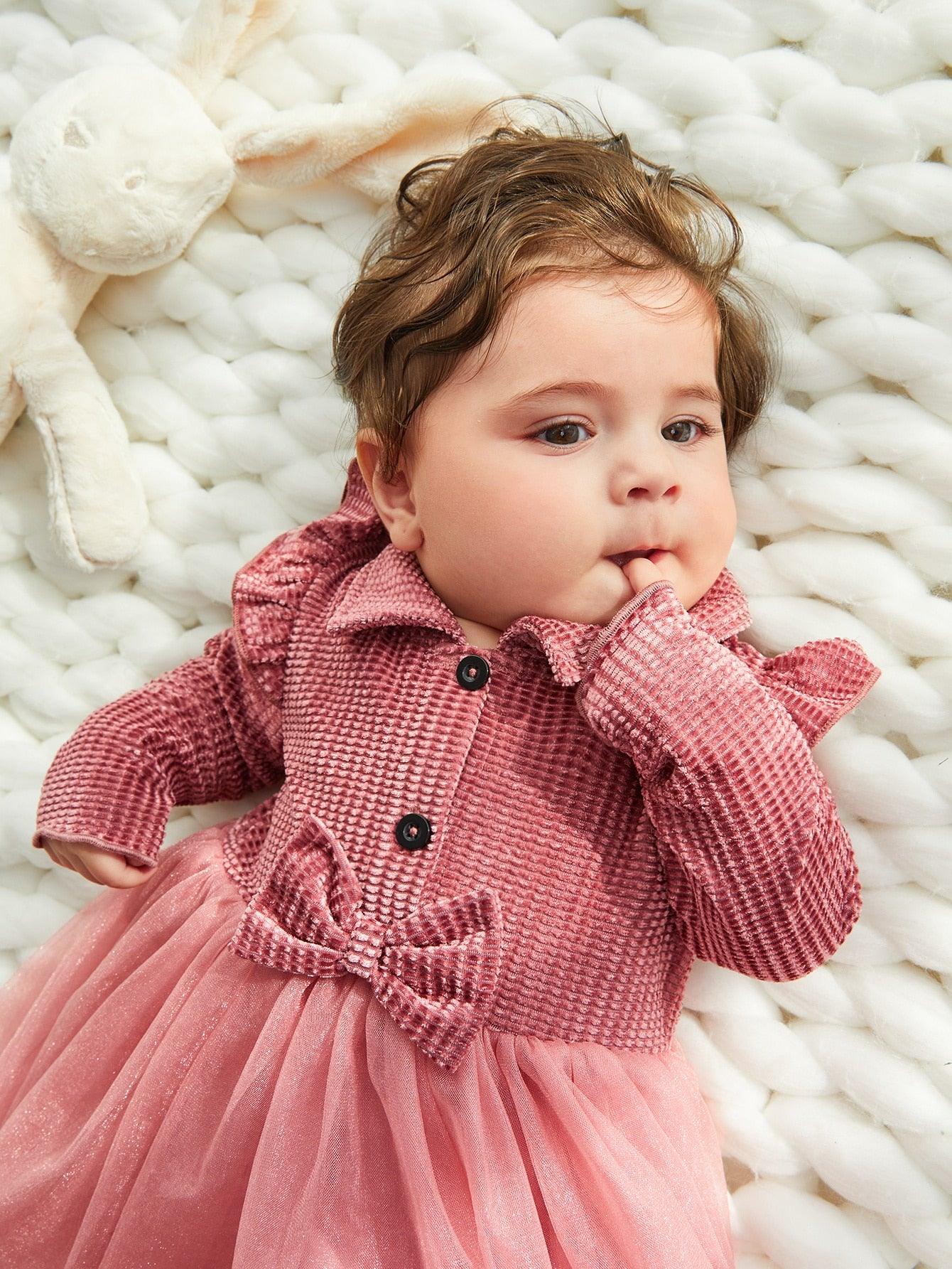 Ke'mora Baby Bow Velvet Dress - ShopEbonyMonique