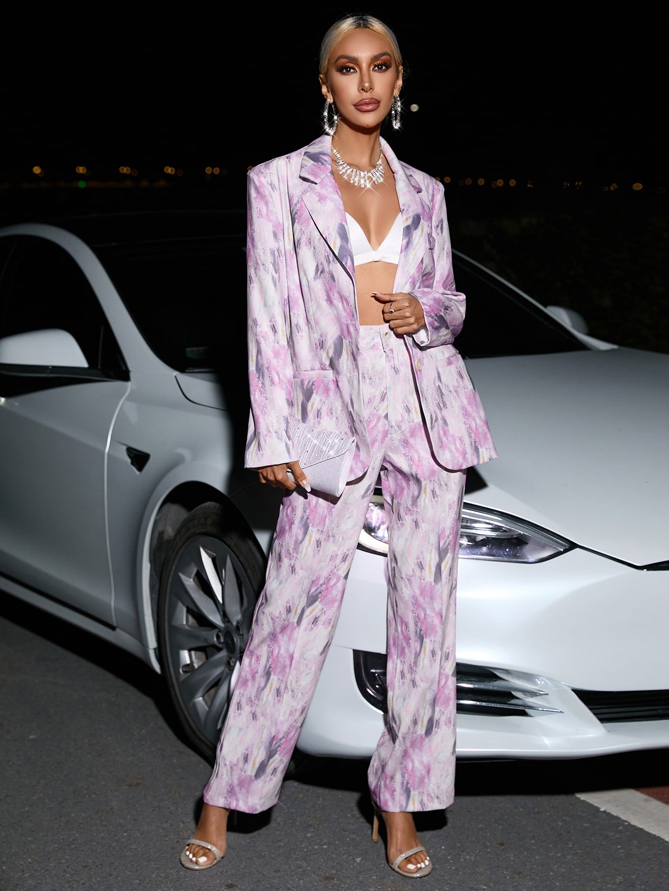 Tie Dye Single Breasted Blazer & Pants - ShopEbonyMonique