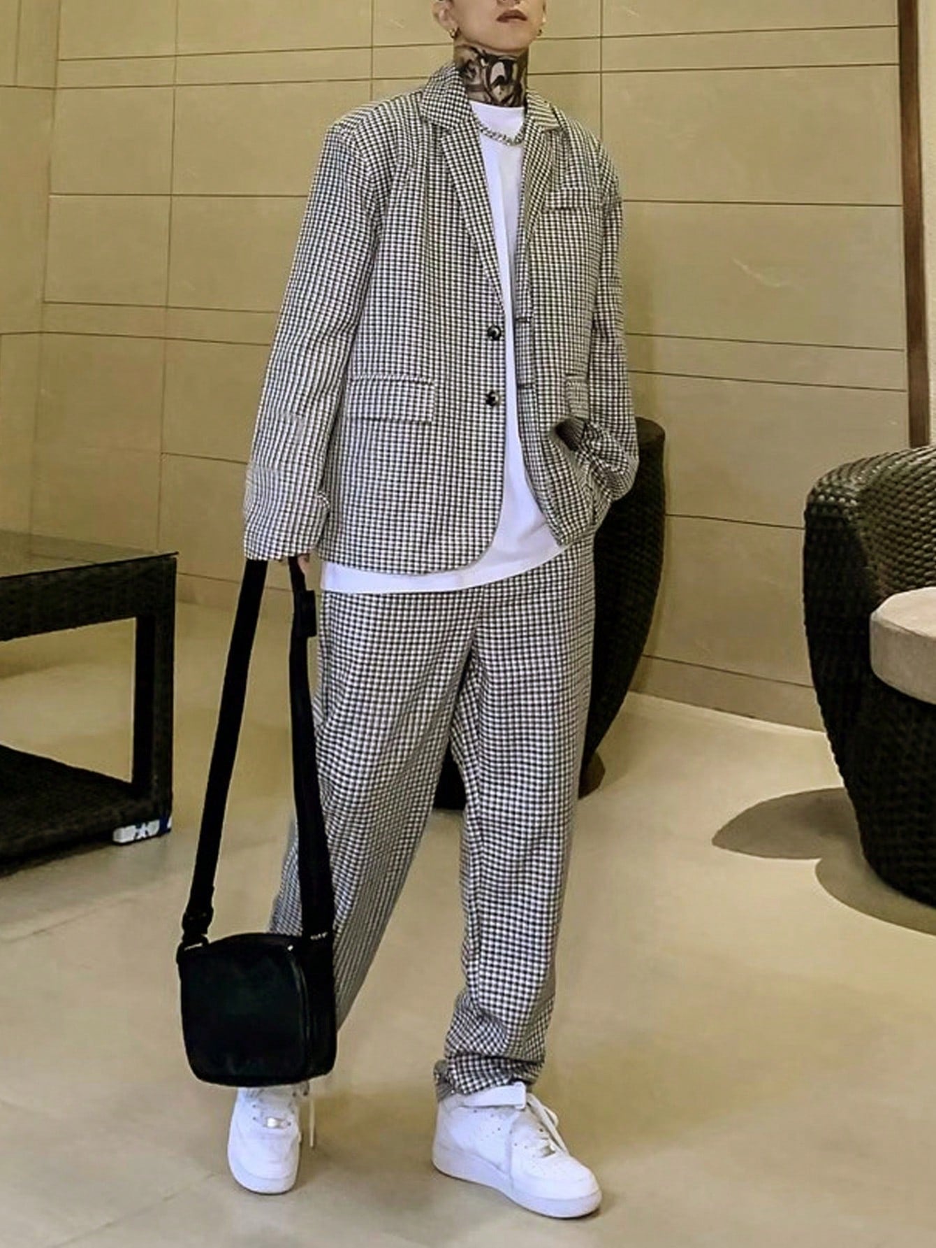 EM Men Plaid Print Blazer & Pants - ShopEbonyMonique