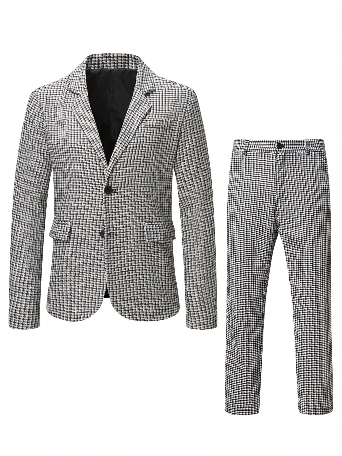 EM Men Plaid Print Blazer & Pants - ShopEbonyMonique