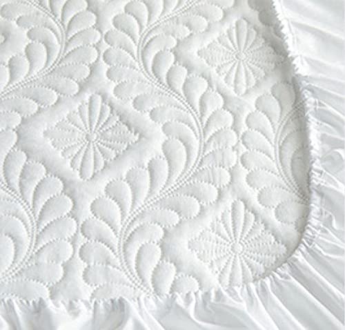 WCZDJ Mattress Protector, Deep Pocket Mattress Thick Waterproof Quilted Deep Pockets Fitted Sheets,Old Man Kids Solid Color Non Slip Printing Bed Sheets Grey 150cm*200cm - ShopEbonyMonique