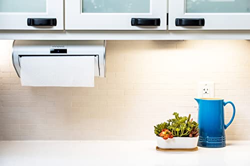 Innovia Automatic Paper Towel Dispenser. Touchless Technology. Works with Most Paper Towel Brands and Sizes. Dispenses The Number of Sheets You Need. White, Under Cabinet Mounted. - ShopEbonyMonique