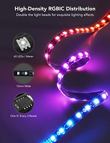 Govee Envisual TV LED Backlight T2 with Dual Cameras, 11.8ft RGBIC Wi-Fi LED Strip Lights for 55-65 inch TVs, Double Strip Light Beads, Adapts to Ultra-Thin TVs, Smart App Control, Music Sync, H605C - ShopEbonyMonique