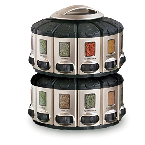 KitchenArt 57010 Select-A-Spice Auto-Measure Carousel Professional Series, Satin - ShopEbonyMonique