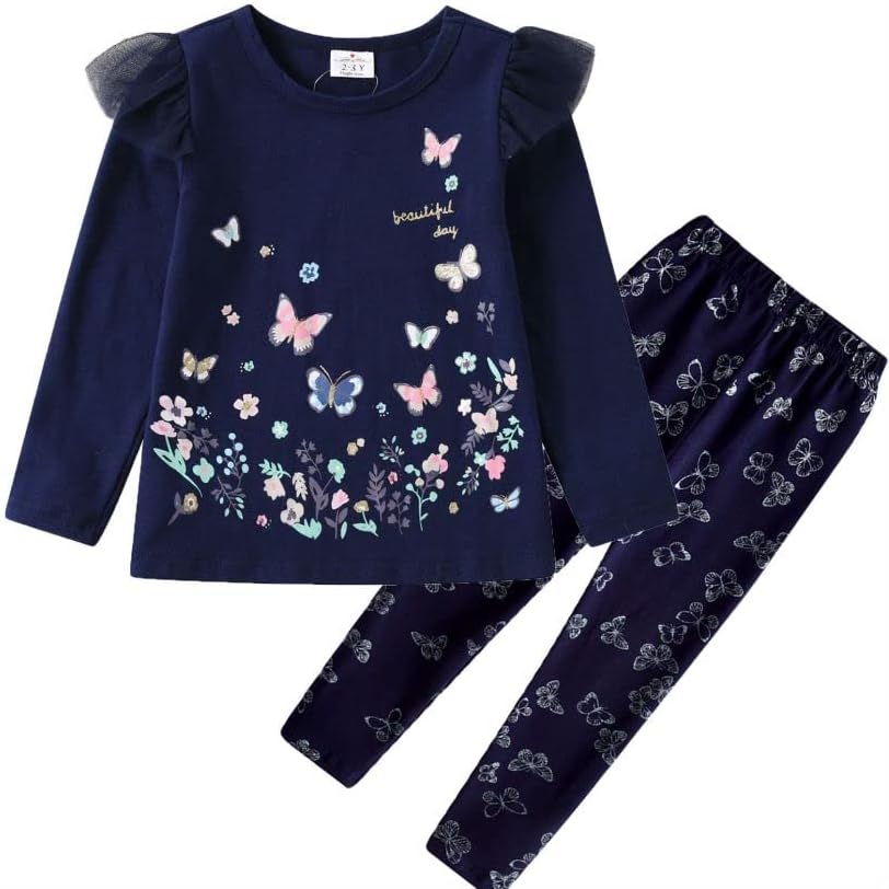 EM girls clothes toddler outfits - little kids shirts & leggings winter fashion clothing sets, cute birthday gifts - ShopEbonyMonique