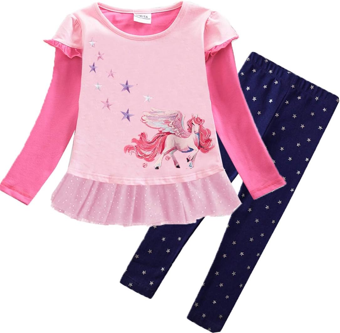 EM girls clothes toddler outfits - little kids shirts & leggings winter fashion clothing sets, cute birthday gifts - ShopEbonyMonique