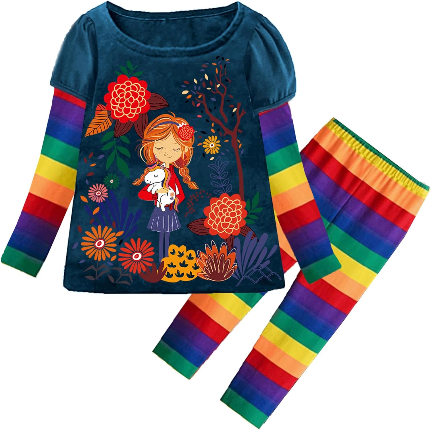 EM girls clothes toddler outfits - little kids shirts & leggings winter fashion clothing sets, cute birthday gifts - ShopEbonyMonique