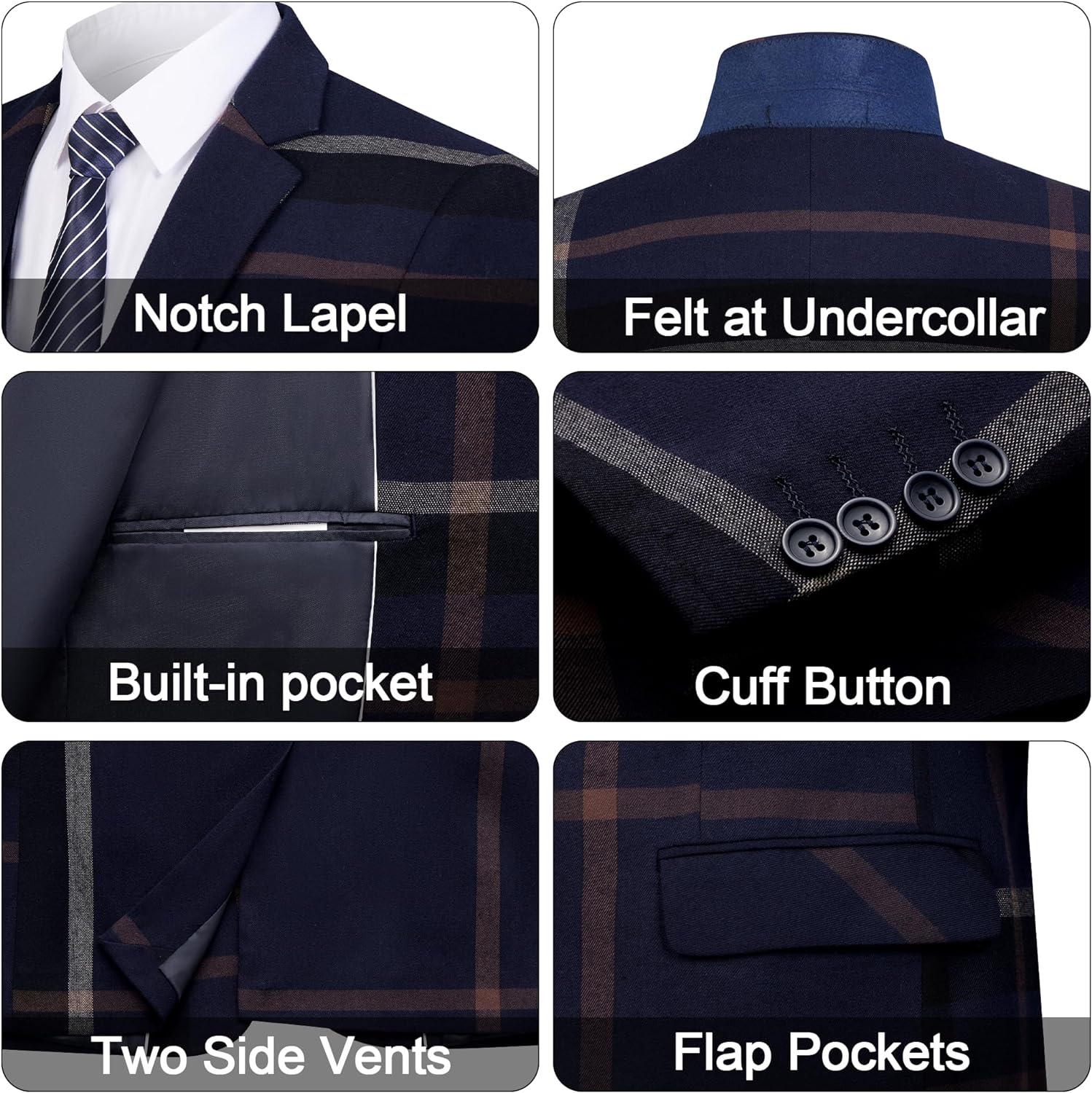 Men’s 3-Piece Plaid Suit - ShopEbonyMonique