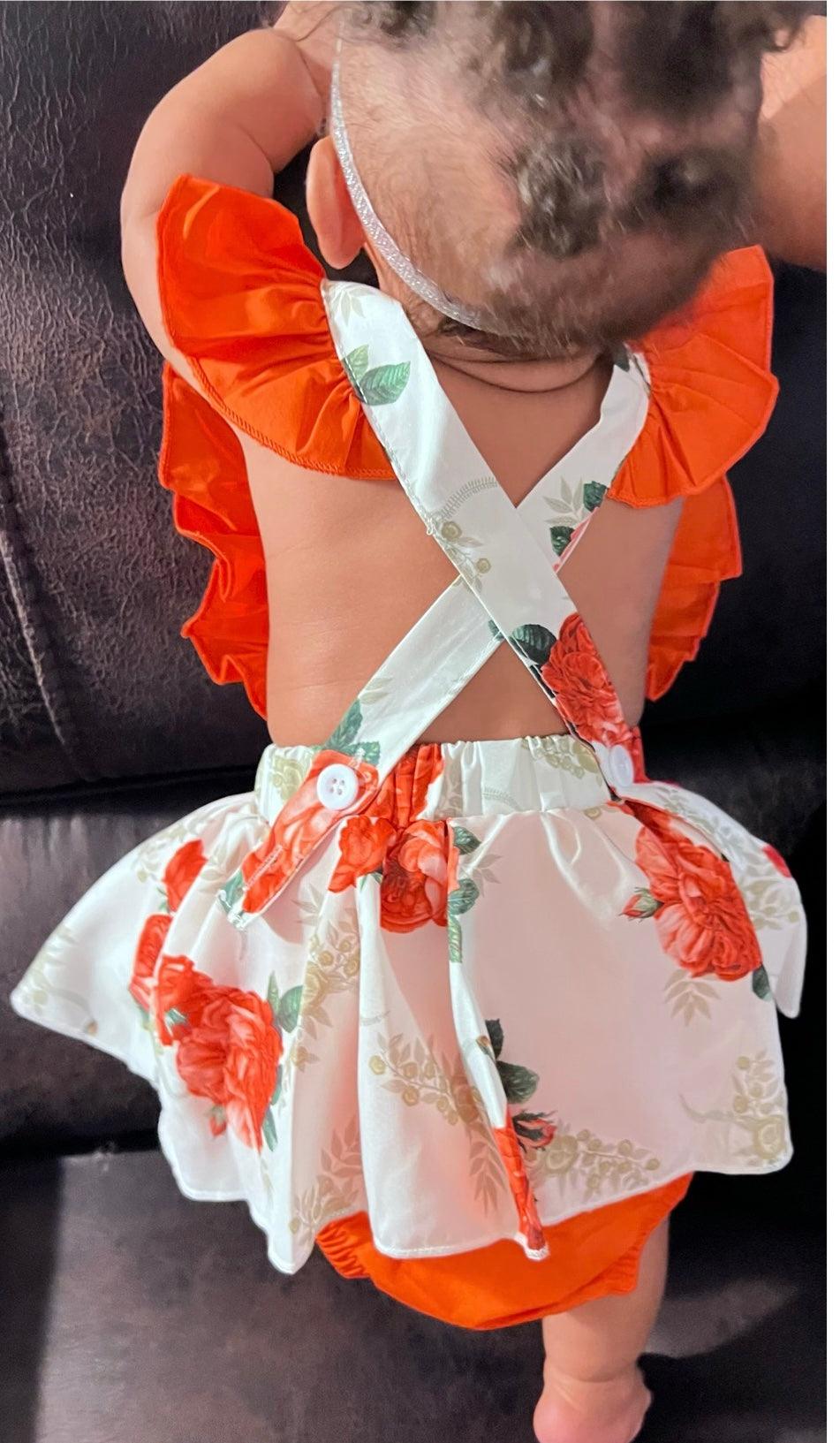 Ke'mora Baby Floral Bodysuit & Headband - ShopEbonyMonique