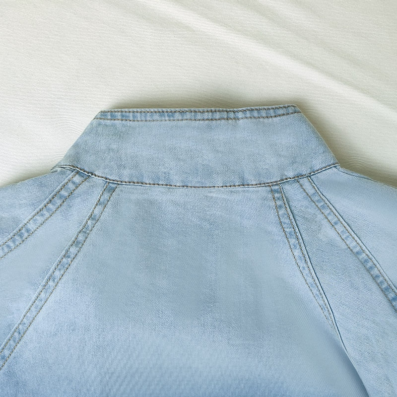Bubble Blue Denim Top - ShopEbonyMonique