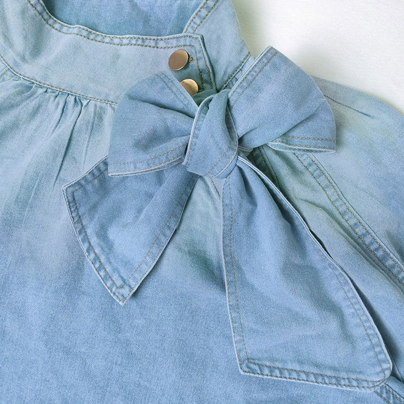 Bubble Blue Denim Top - ShopEbonyMonique