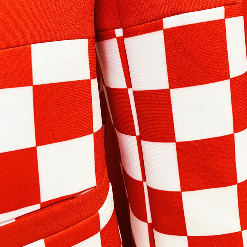 Checker Pants Blazer Suit - ShopEbonyMonique