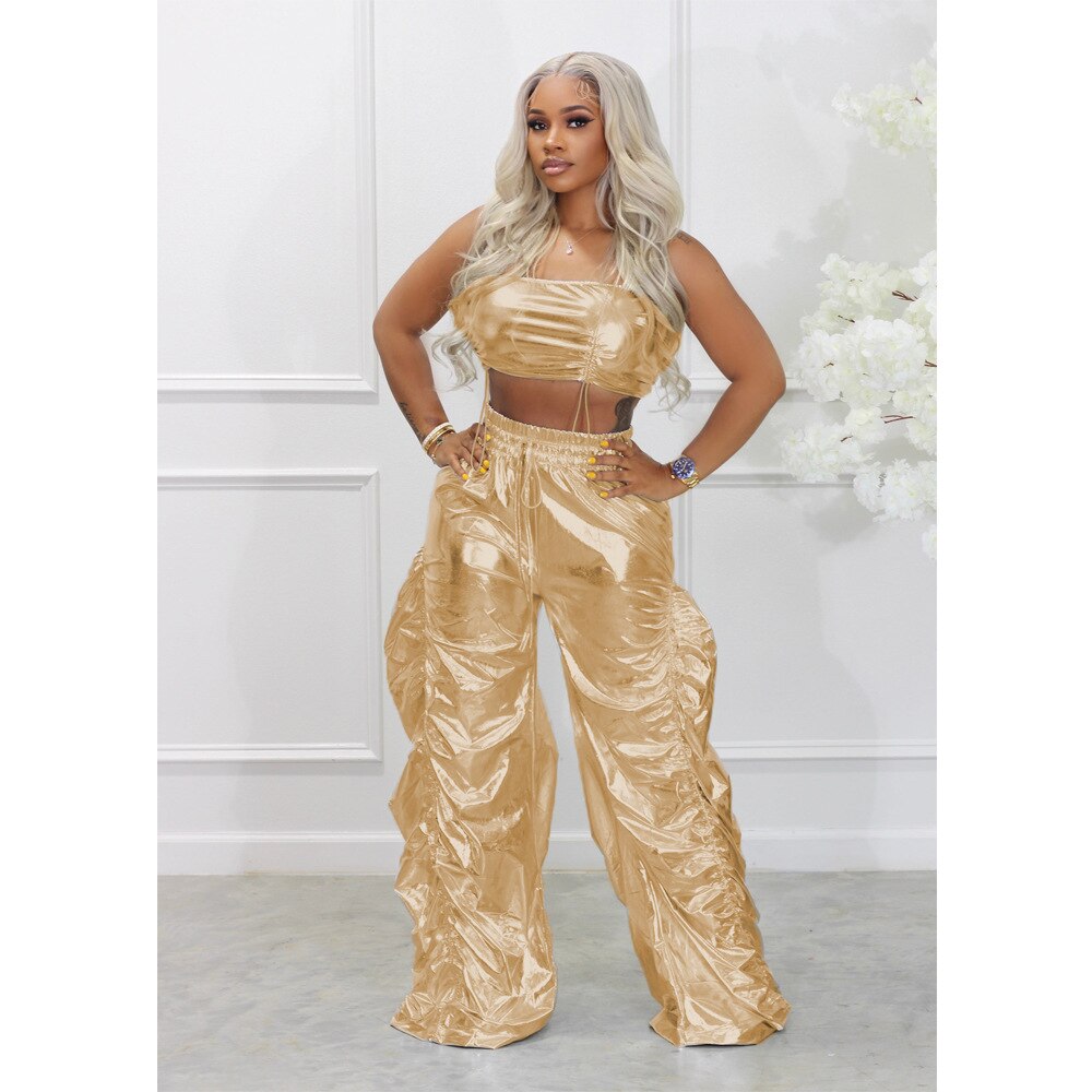 Crop Top and Ruffles Set - ShopEbonyMonique