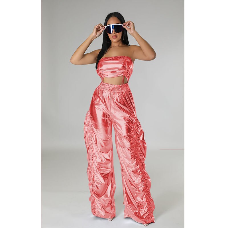 Crop Top and Ruffles Set - ShopEbonyMonique