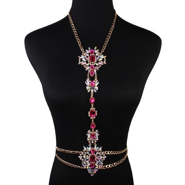 Crystal Body Chain Necklace - ShopEbonyMonique
