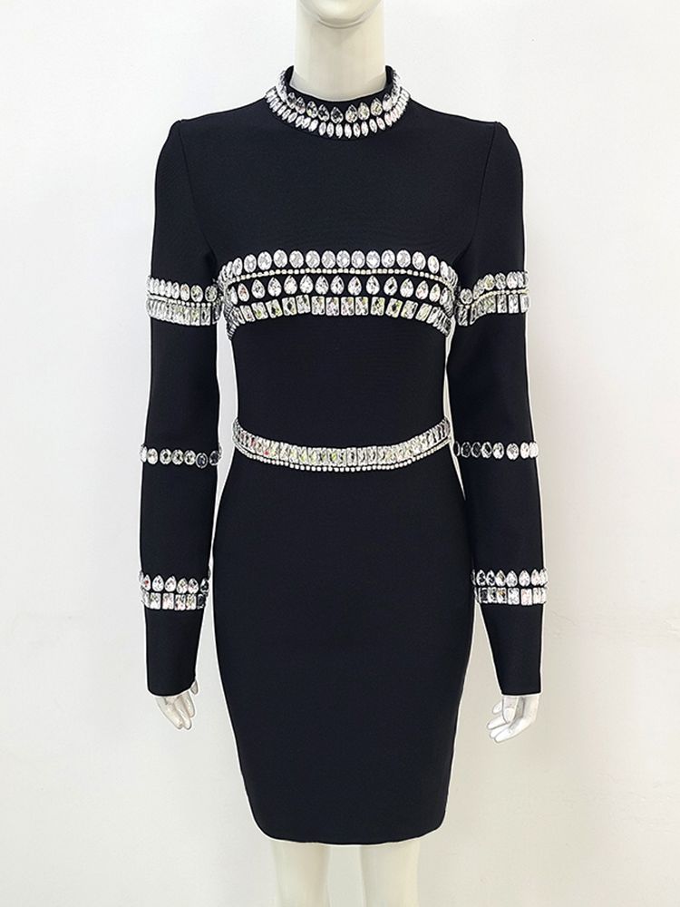 Diamond Mini Bandage Dress - ShopEbonyMonique