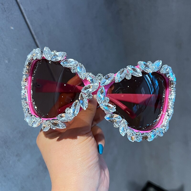 Diamond Y2k Oversized Punk Sunglasses - ShopEbonyMonique