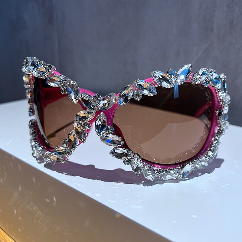 Diamond Y2k Oversized Punk Sunglasses - ShopEbonyMonique