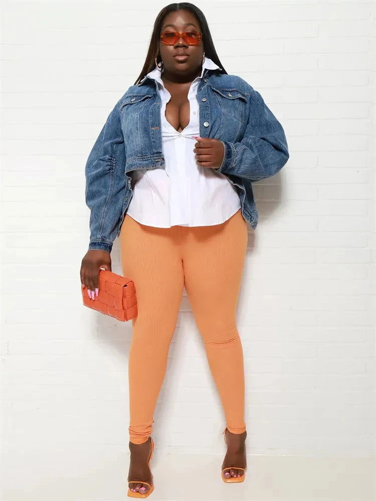 Drop Loose Blue Denim Jacket - ShopEbonyMonique