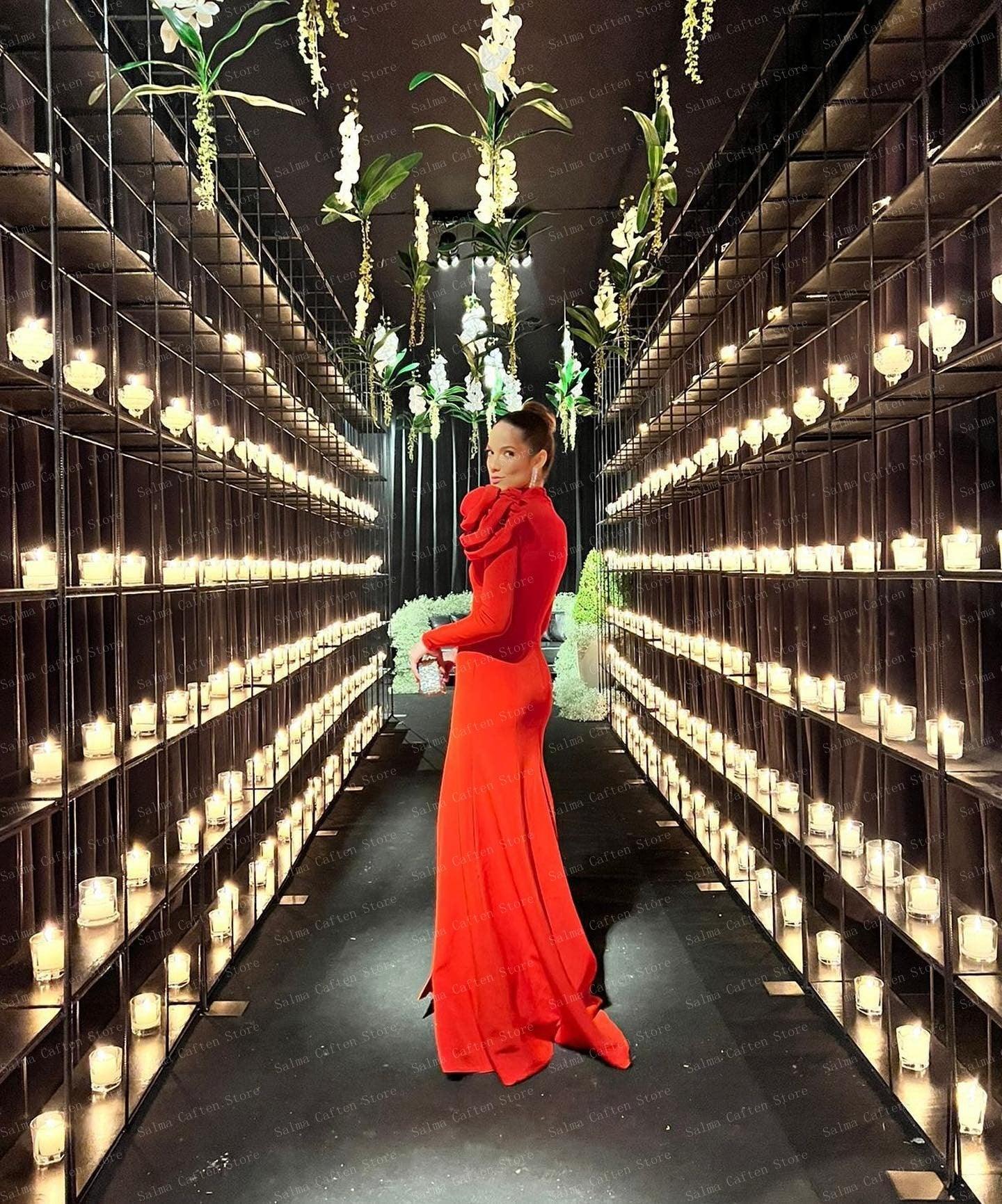 EM High Neck Long Sleeve Satin Dress - ShopEbonyMonique