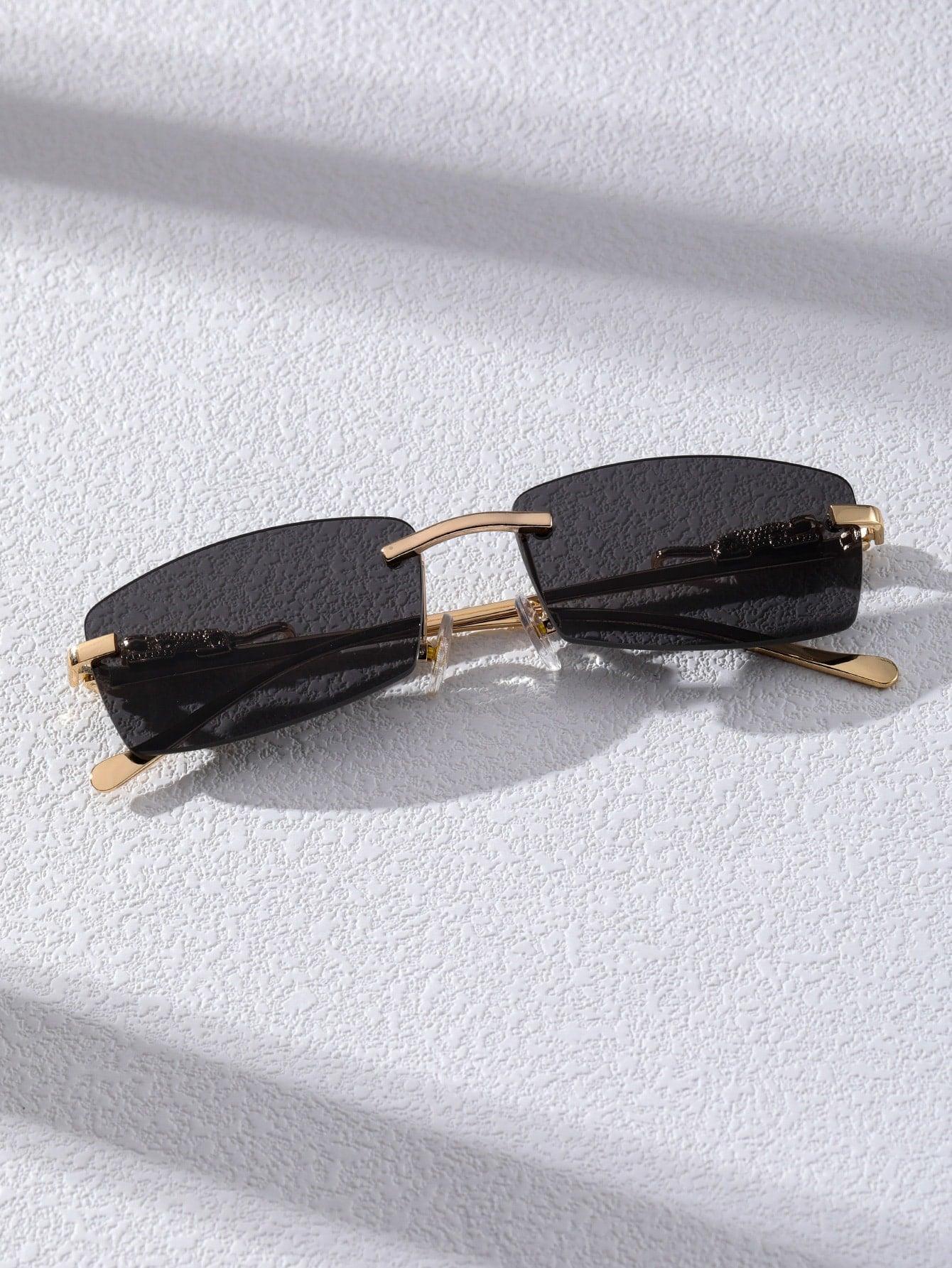 EM Men Square Rimless Fashion Glasses - ShopEbonyMonique