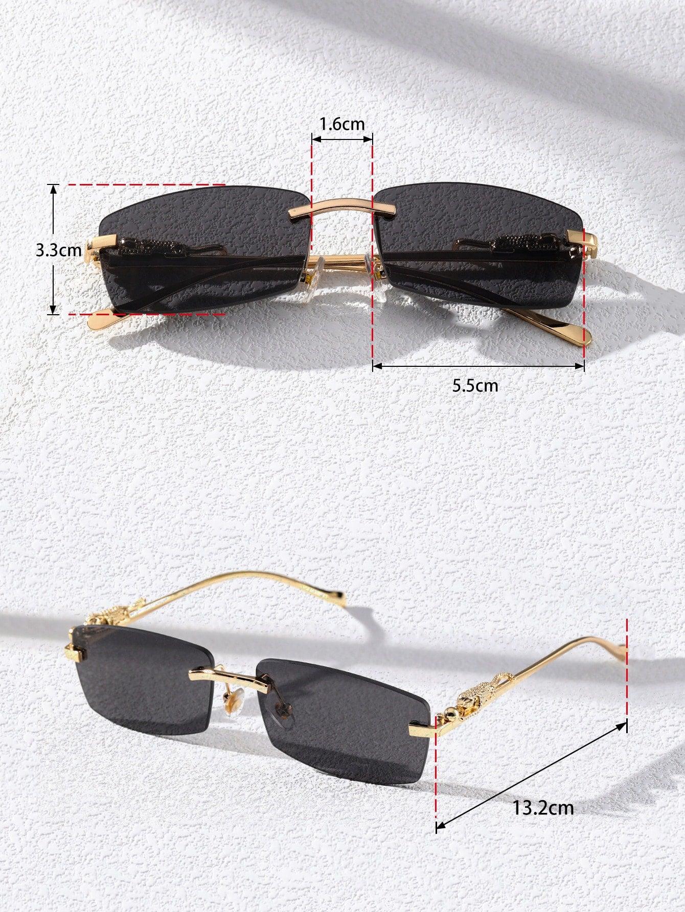 EM Men Square Rimless Fashion Glasses - ShopEbonyMonique