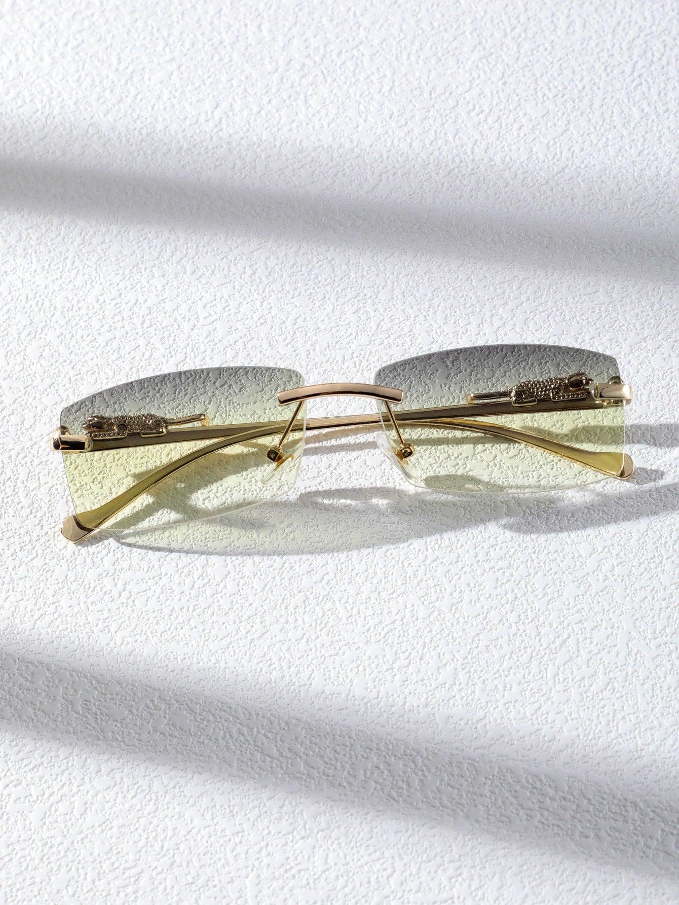 EM Men Square Rimless Fashion Glasses - ShopEbonyMonique