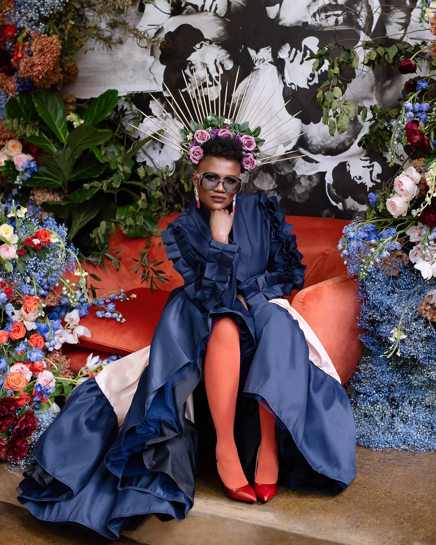 EM Mix Color A-line Long Satin Skirt - ShopEbonyMonique