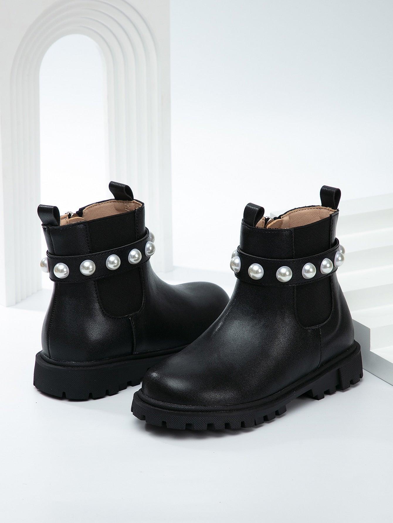 EM Side Zipper Kids Boots - ShopEbonyMonique