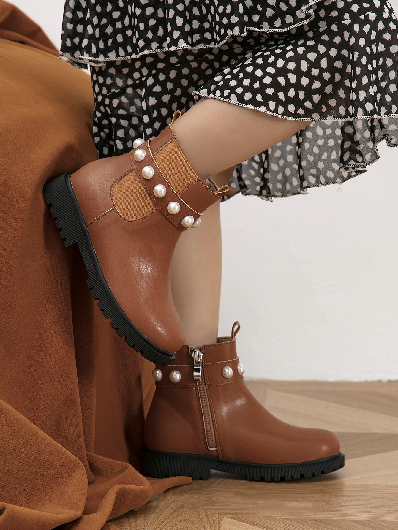 EM Side Zipper Kids Boots - ShopEbonyMonique