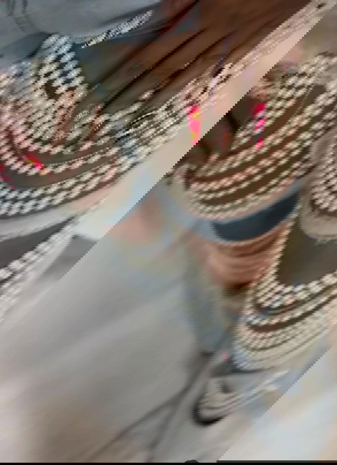 EM Straight Jeans With Holes Pearls Diamond - ShopEbonyMonique