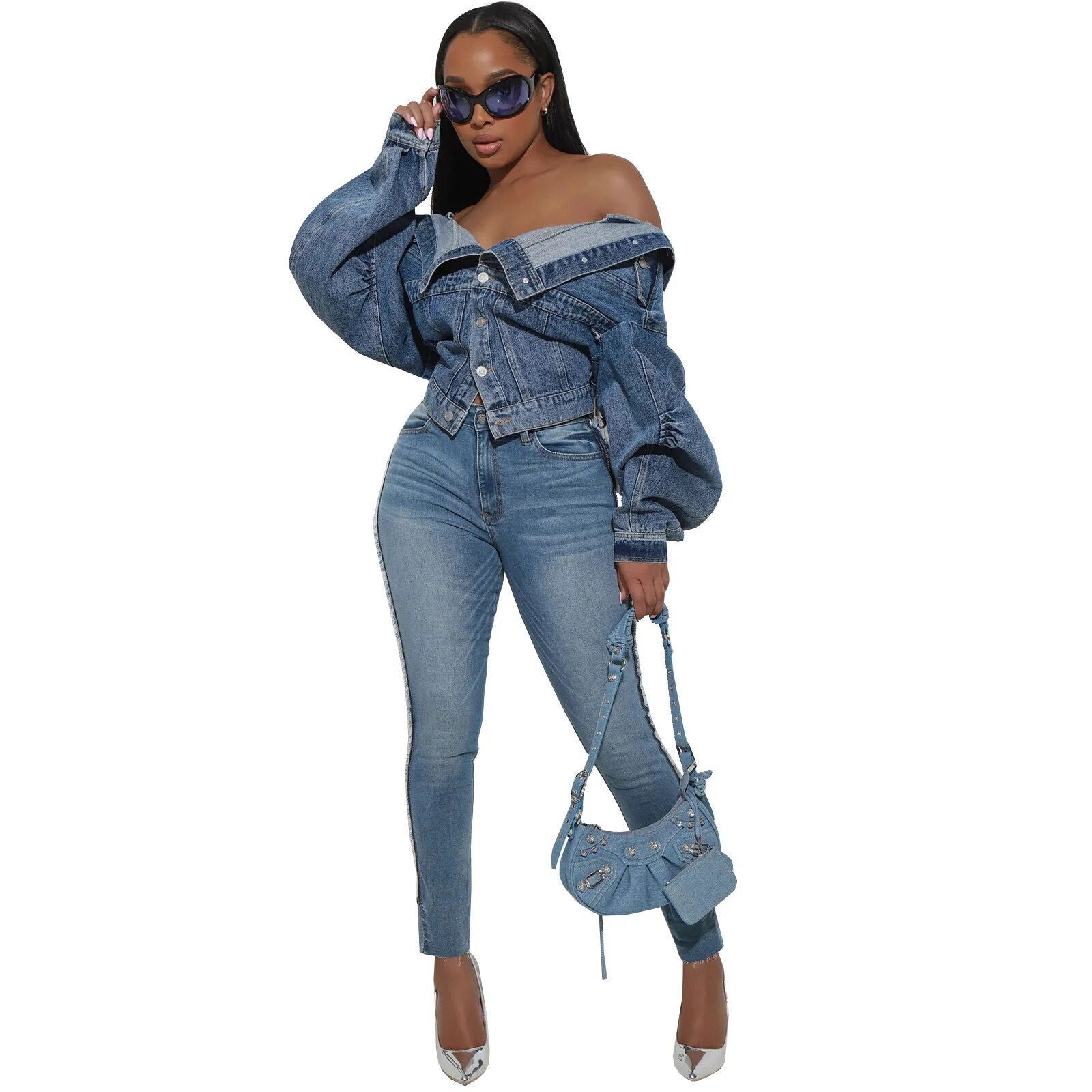EbonyMonique Blue Vintage Denim Jacket - ShopEbonyMonique