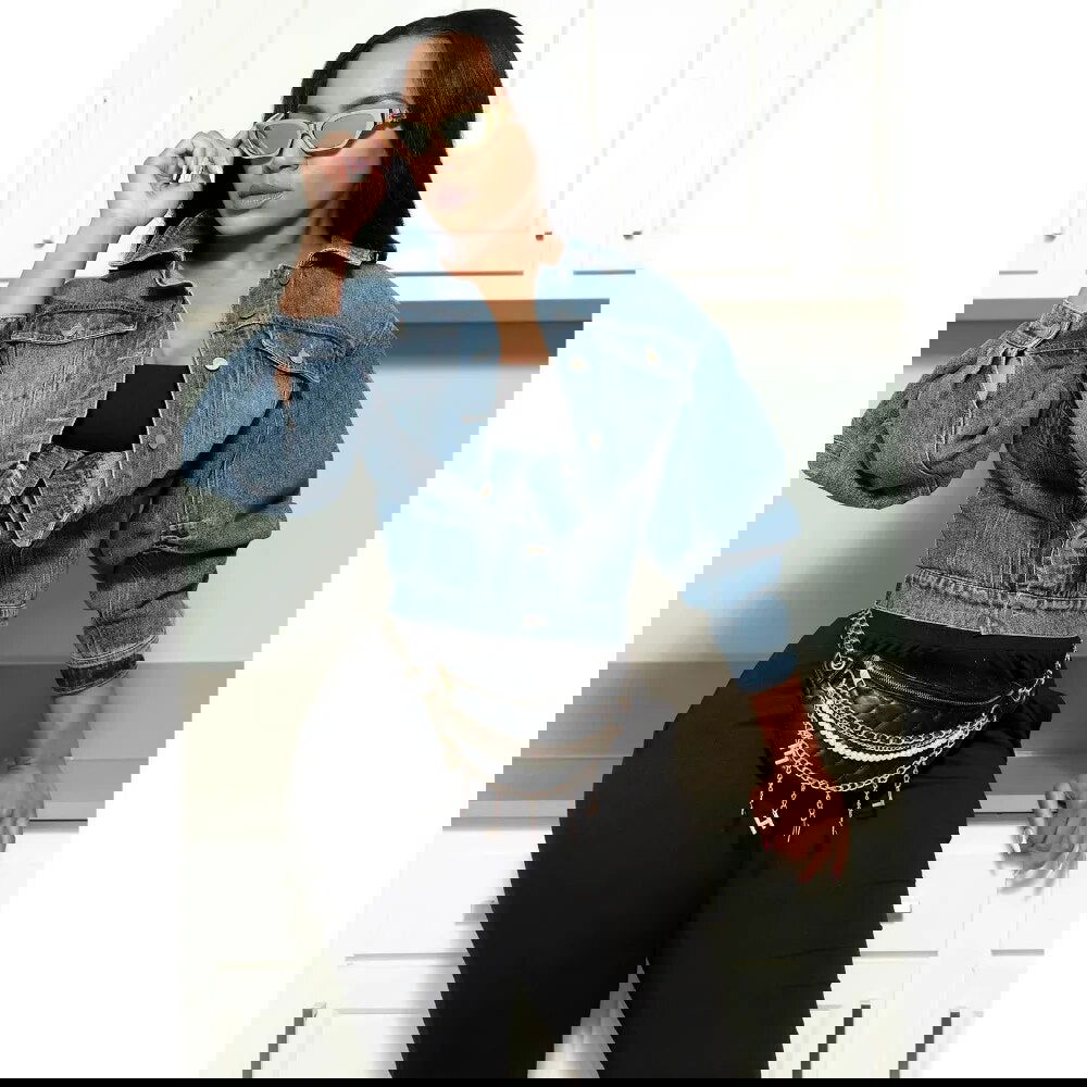 EbonyMonique Blue Vintage Denim Jacket - ShopEbonyMonique