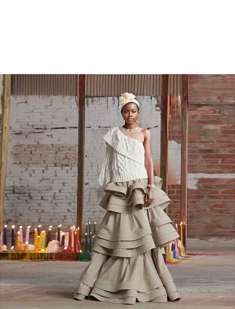 Elegant Layered Satin Maxi Skirt - ShopEbonyMonique