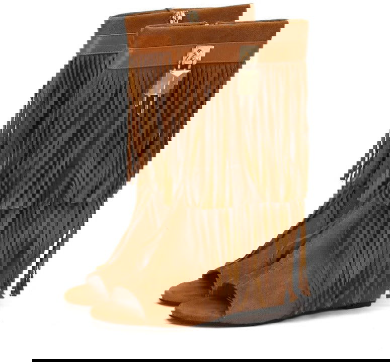 FRINGE Wedge High Heel - ShopEbonyMonique